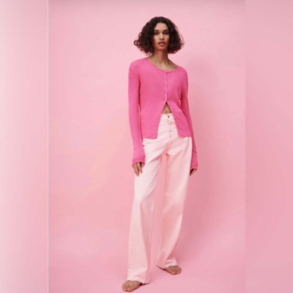 Zara The New Daddy Wide Leg High Waisted Jeans